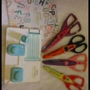 ABC punch board & designed edge scissors